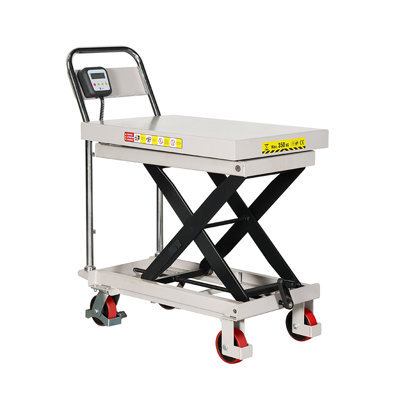 Carrello pesatore con piattaforma elevatrice manuale CPT300