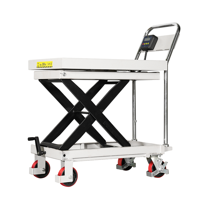 Carrello pesatore con piattaforma elevatrice manuale CPT300