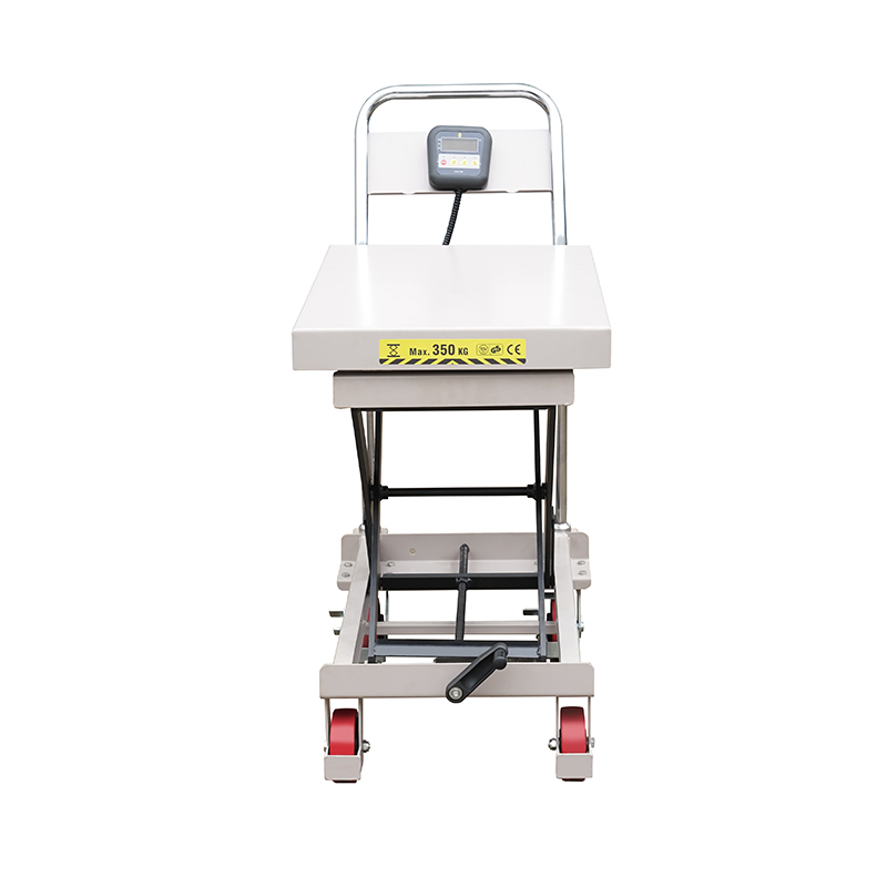 Carrello pesatore con piattaforma elevatrice manuale CPT300