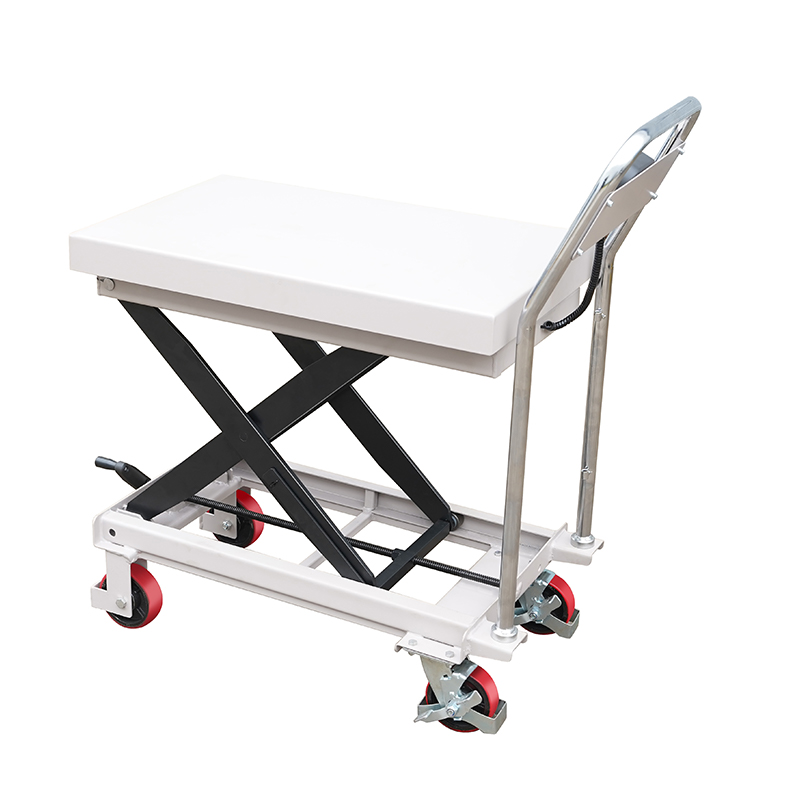 Carrello pesatore con piattaforma elevatrice manuale CPT300