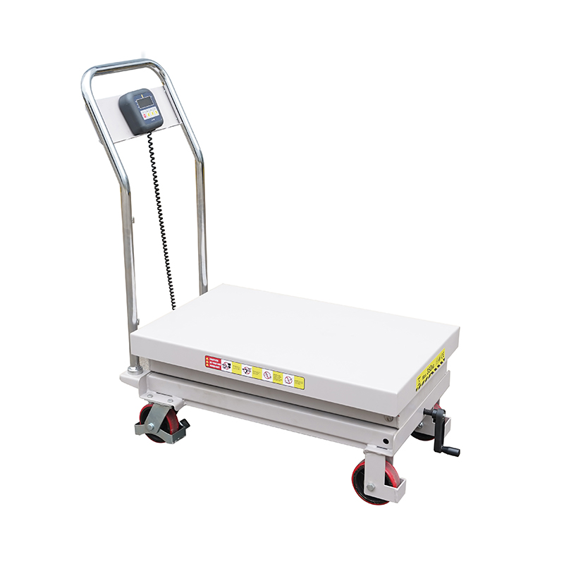 Carrello pesatore con piattaforma elevatrice manuale CPT300