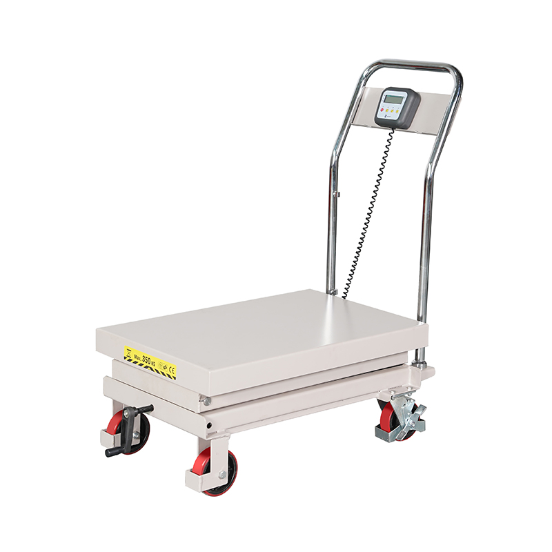 Carrello pesatore con piattaforma elevatrice manuale CPT300