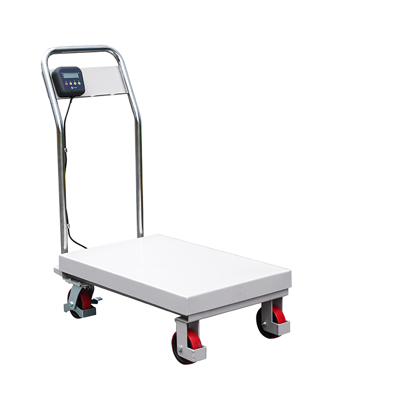 Carrello pesatore con piattaforma elevatrice manuale CPT300